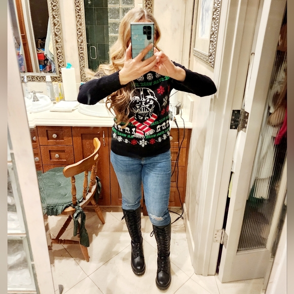 Edgy Cool Steve Madden Black Leather Lace-up Boots - Picture 9 of 9